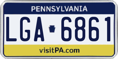 PA license plate LGA6861