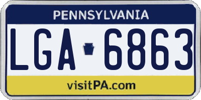 PA license plate LGA6863