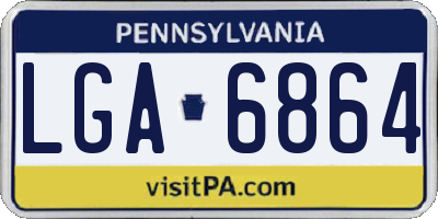 PA license plate LGA6864