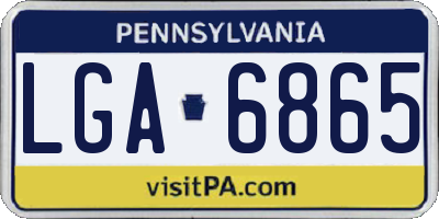 PA license plate LGA6865