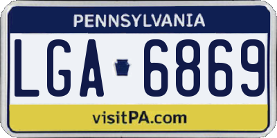 PA license plate LGA6869
