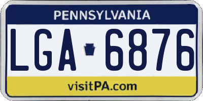 PA license plate LGA6876