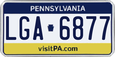PA license plate LGA6877