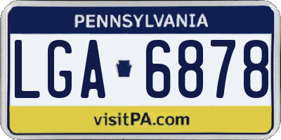 PA license plate LGA6878