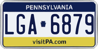 PA license plate LGA6879