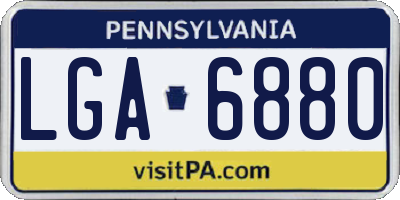 PA license plate LGA6880