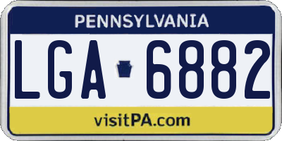 PA license plate LGA6882