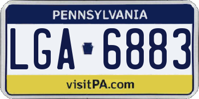 PA license plate LGA6883