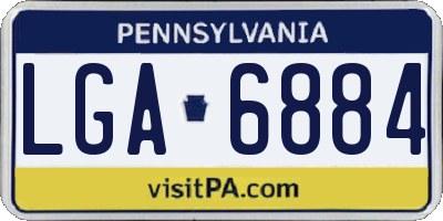 PA license plate LGA6884
