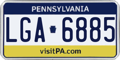 PA license plate LGA6885