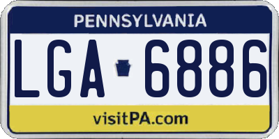 PA license plate LGA6886