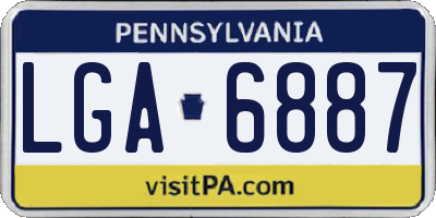 PA license plate LGA6887