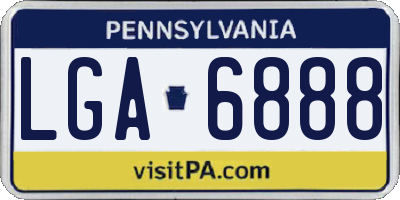PA license plate LGA6888