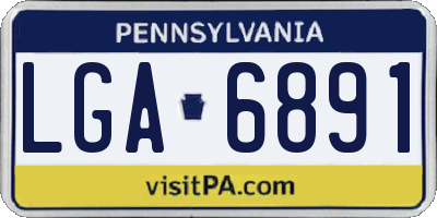 PA license plate LGA6891