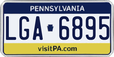 PA license plate LGA6895