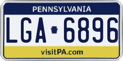 PA license plate LGA6896