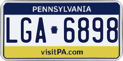 PA license plate LGA6898