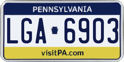 PA license plate LGA6903