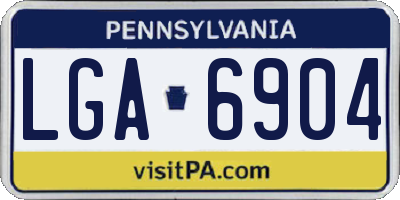 PA license plate LGA6904
