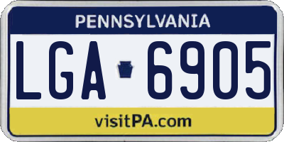 PA license plate LGA6905
