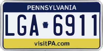 PA license plate LGA6911