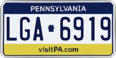 PA license plate LGA6919