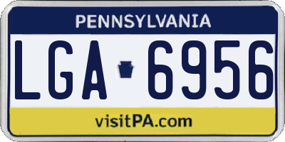 PA license plate LGA6956