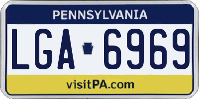 PA license plate LGA6969