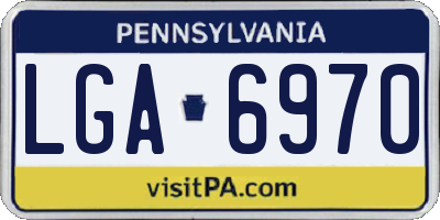 PA license plate LGA6970