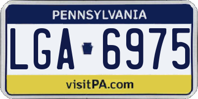 PA license plate LGA6975