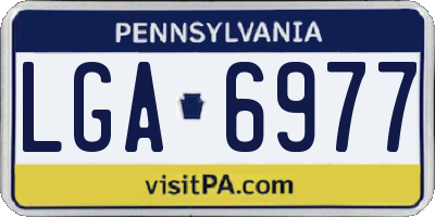 PA license plate LGA6977