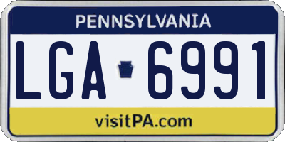 PA license plate LGA6991
