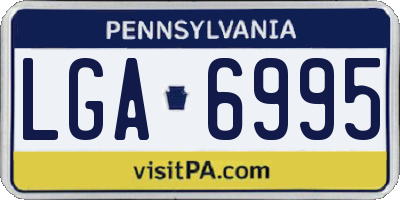 PA license plate LGA6995