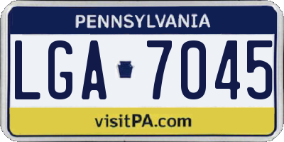 PA license plate LGA7045