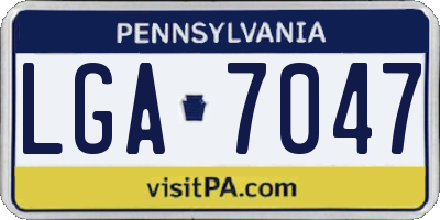 PA license plate LGA7047