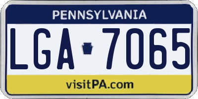 PA license plate LGA7065