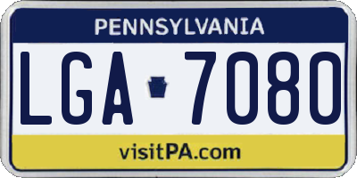 PA license plate LGA7080