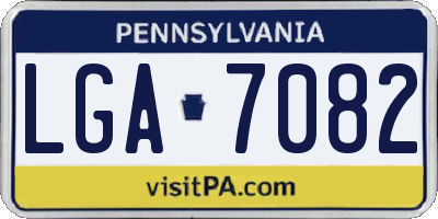 PA license plate LGA7082