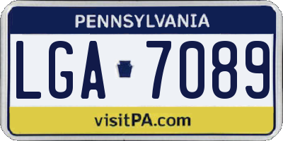 PA license plate LGA7089