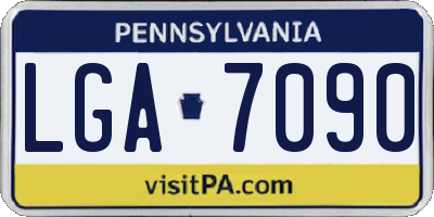 PA license plate LGA7090