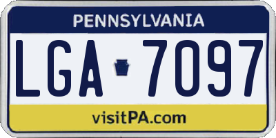PA license plate LGA7097