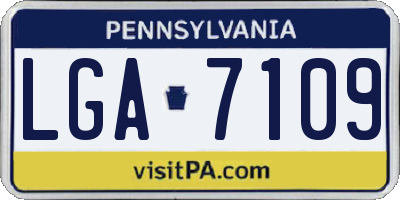 PA license plate LGA7109