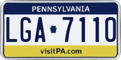 PA license plate LGA7110