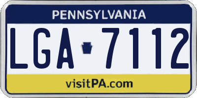 PA license plate LGA7112