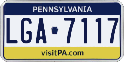 PA license plate LGA7117