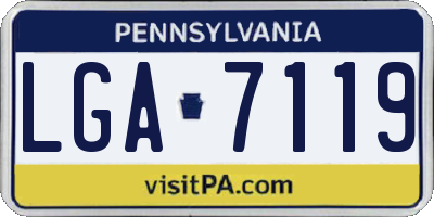 PA license plate LGA7119