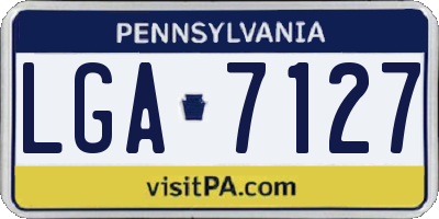 PA license plate LGA7127