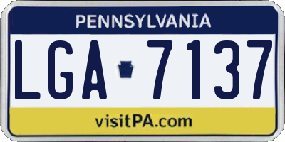 PA license plate LGA7137