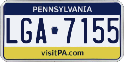 PA license plate LGA7155