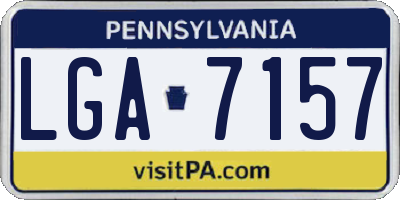 PA license plate LGA7157